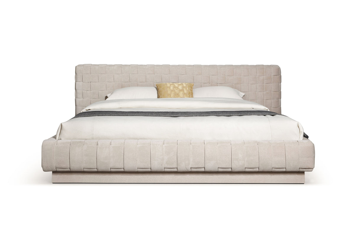 Eastern King Modrest Concord Modern Light Grey Velvet Bed Model VGVCBD2311-EK