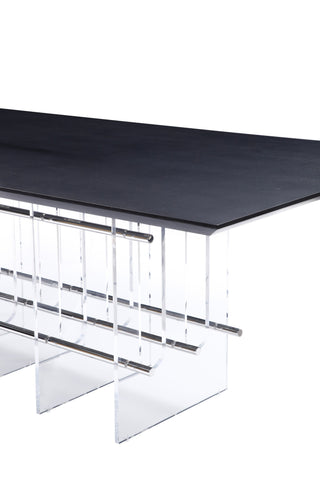 Modrest Inverness Contemporary Black Oak & Acrylic Dining Table Model VGVCT2259-DT