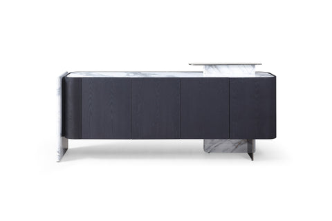 Modrest Broxburn Modern Black Oak & Faux Marble Buffet Model VGVCG2269-OAK
