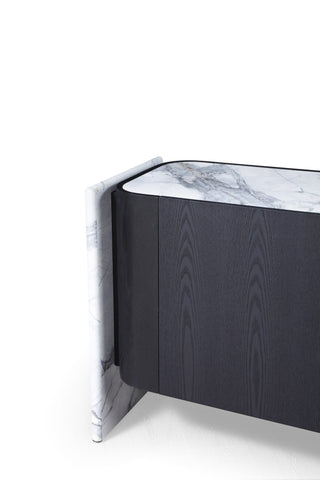 Modrest Broxburn Modern Black Oak & Faux Marble Buffet Model VGVCG2269-OAK