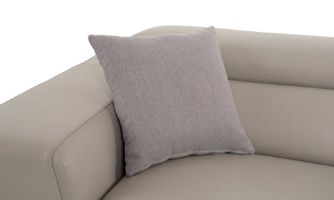 Divani Casa Pella Mini Modern Grey Italian Leather Right Facing Chaise Sectional Sofa Model VGCA5106A-GRY-RAF