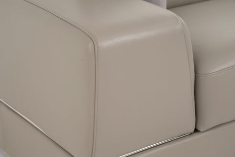 Divani Casa Pella Mini Modern Grey Italian Leather Right Facing Chaise Sectional Sofa Model VGCA5106A-GRY-RAF