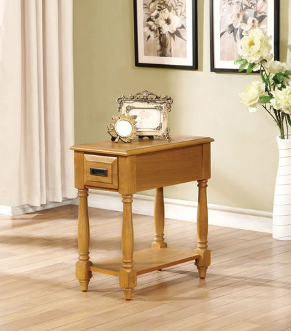 Qrabard Light Oak Accent Table Model 80510 By ACME Furniture
