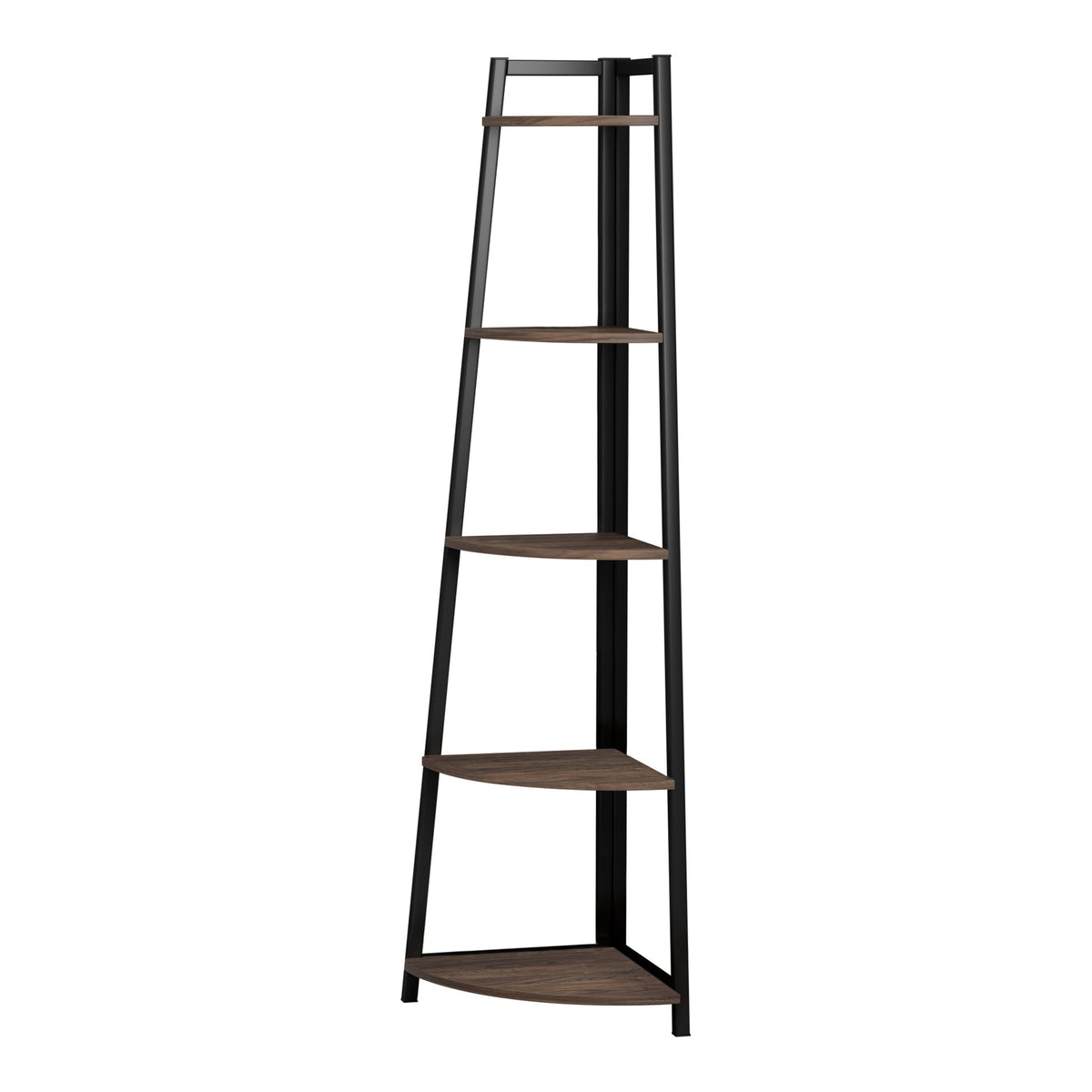 Coaster Jacksonville 5-tier Corner Bookcase Aged Walnut Model 805497