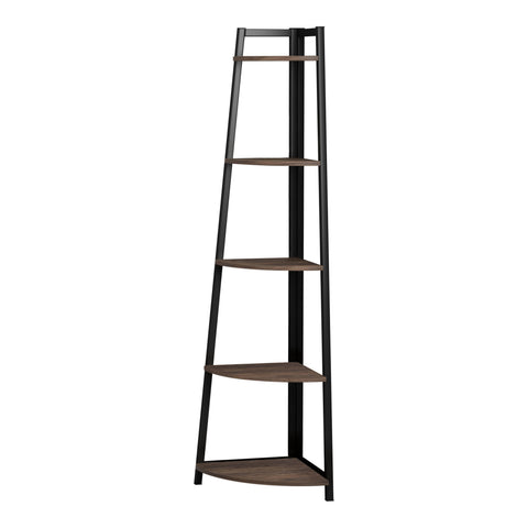 Coaster Jacksonville 5-tier Corner Bookcase Aged Walnut Model 805497