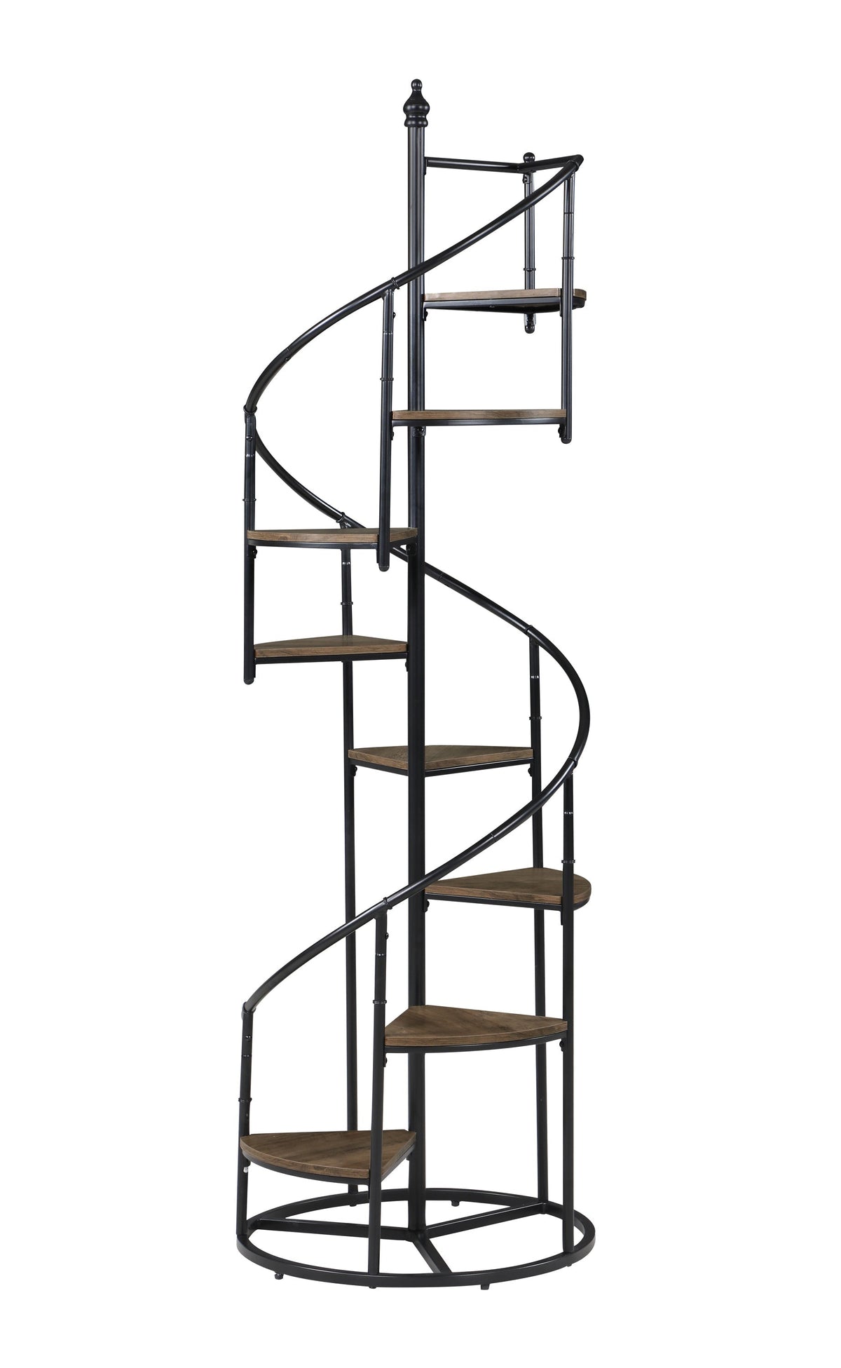 Coaster Roseglen 8-shelf Staircase Bookcase Rustic Brown and Black Model 805675