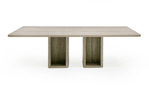 Nova Domus Roma Modern Travertine Rectangular Dining Table Model VGAN-ROMA-DT