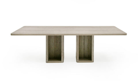 Nova Domus Roma Modern Travertine Rectangular Dining Table Model VGAN-ROMA-DT
