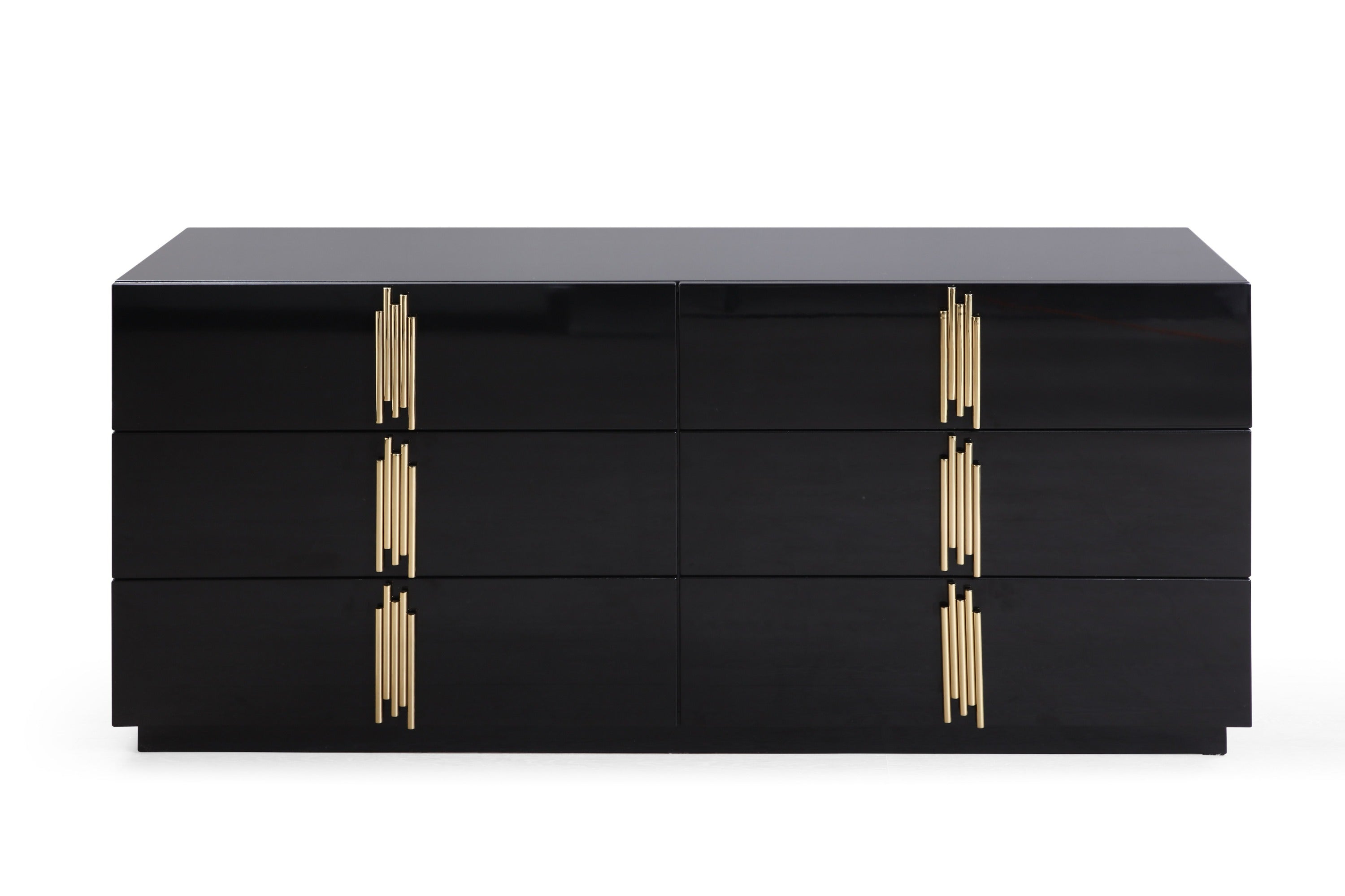Modrest Token Modern Black & Gold Wide Dresser Model VGVC-J815-D-L-BLK
