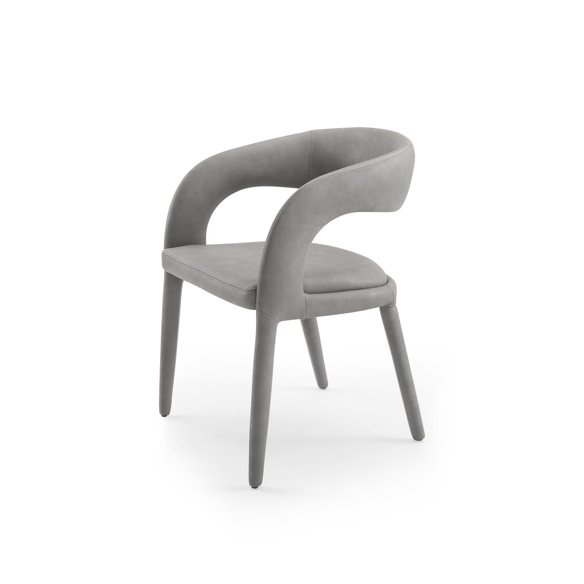 Modrest Faerron Modern Grey Leatherette Dining Chair