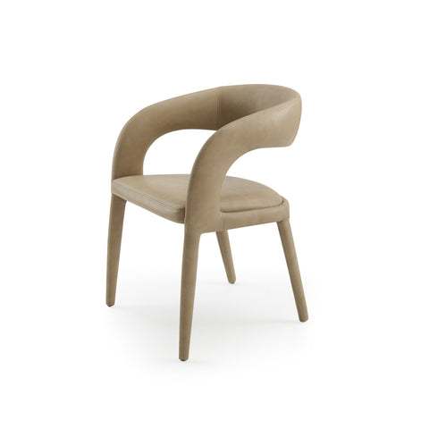 Modrest Faerron Modern Tan Leatherette Dining Chair