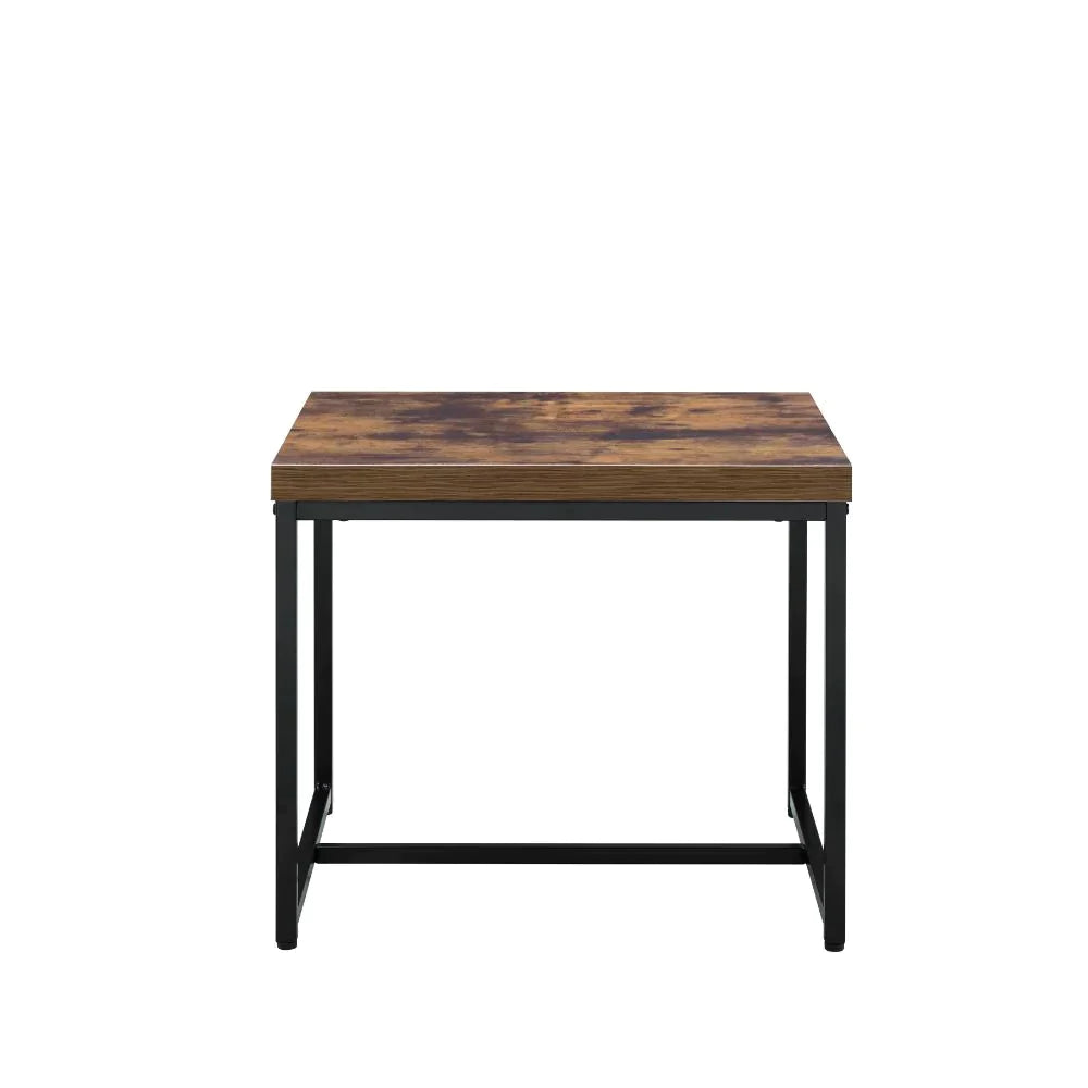 Bob Weathered Oak & Black End Table Model 80617 By ACME Furniture