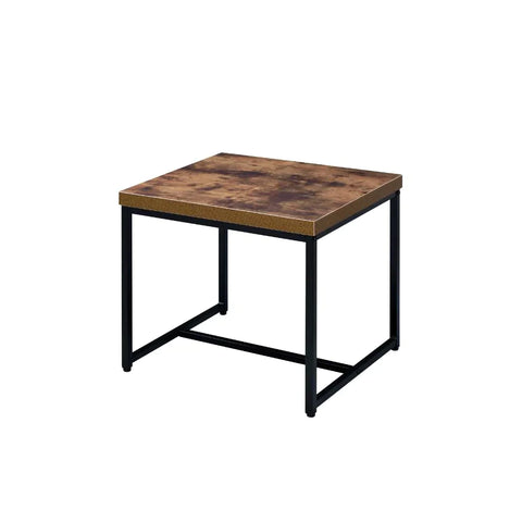 Bob Weathered Oak & Black End Table Model 80617 By ACME Furniture