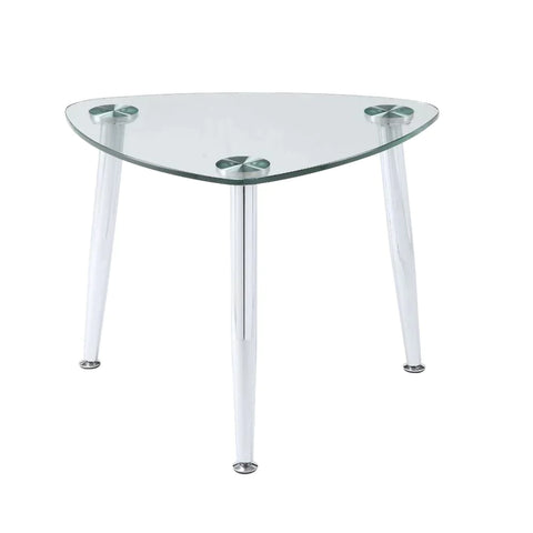 Phlox Chrome & Clear Glass End Table Model 80642 By ACME Furniture