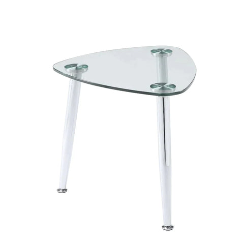 Phlox Chrome & Clear Glass End Table Model 80642 By ACME Furniture