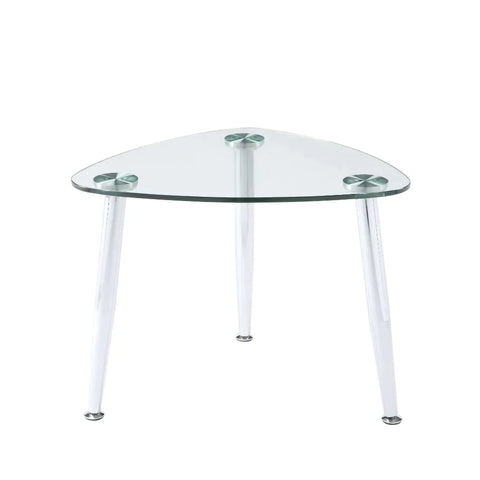 Phlox Chrome & Clear Glass End Table Model 80642 By ACME Furniture