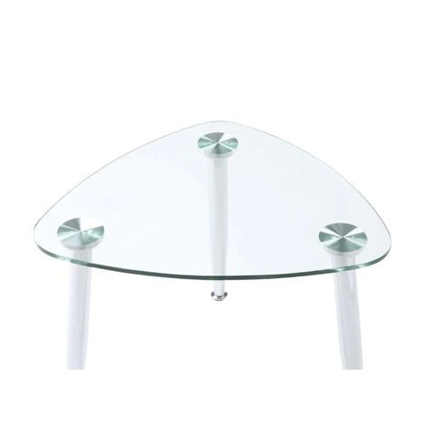 Phlox Chrome & Clear Glass End Table Model 80642 By ACME Furniture