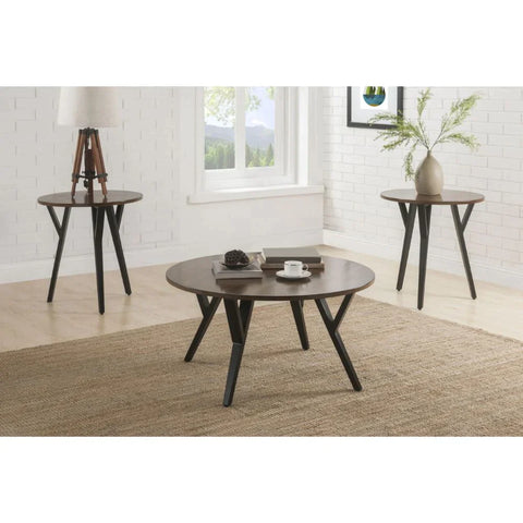Scaevola Oak & Black Coffee Table Model 80665 By ACME Furniture