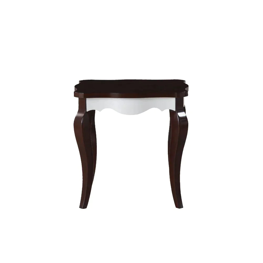 Mathias Walnut & White End Table Model 80682 By ACME Furniture