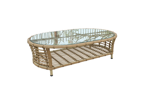 Renava Sandra Outdoor Beige & Wicker Sofa Set With End Table Model VGATRASF-227-SET-ET