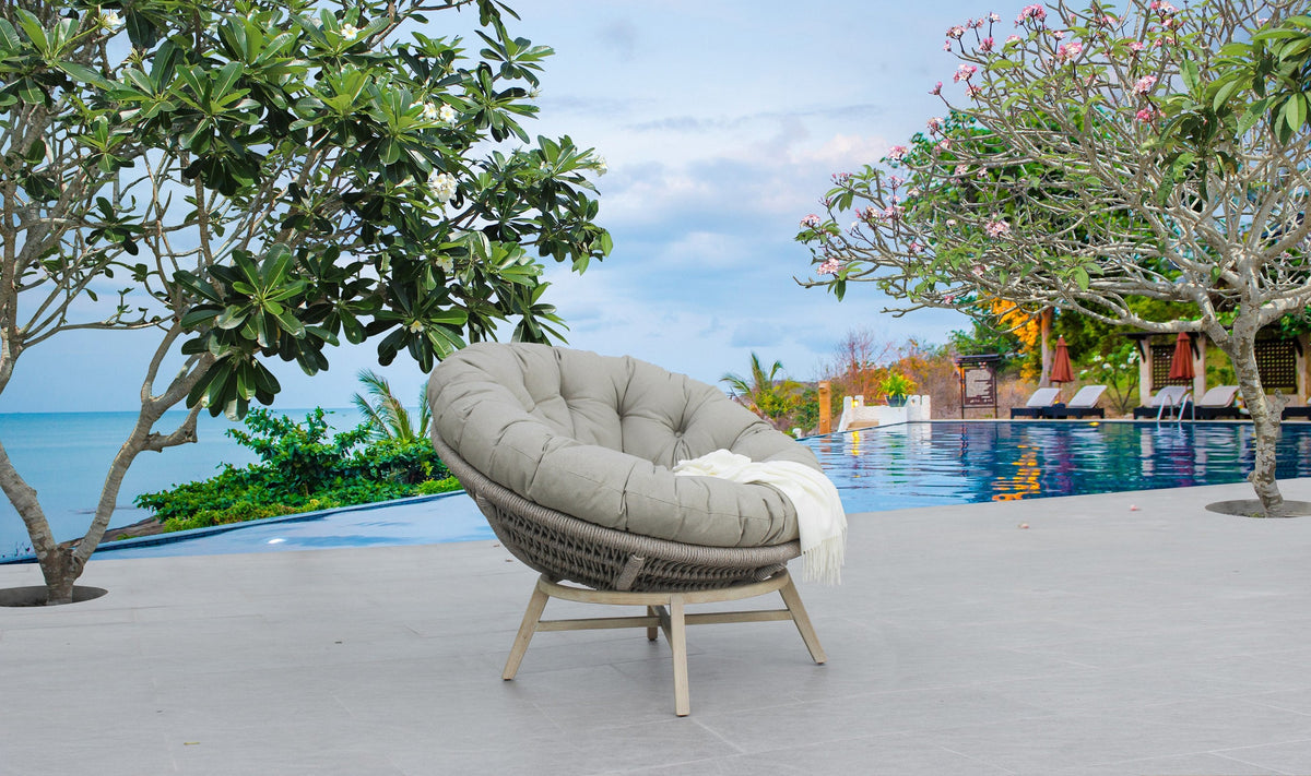 Renava Moon Outdoor Beige Lounge Chair