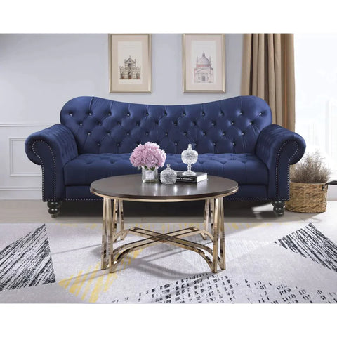 Novus Walnut & Champagne Coffee Table Model 80990 By ACME Furniture