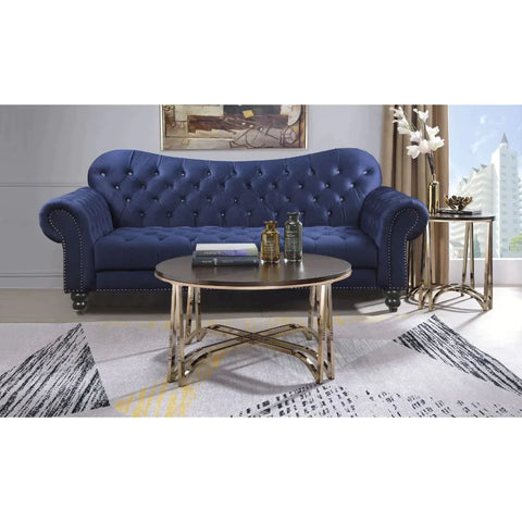 Novus Walnut & Champagne Coffee Table Model 80990 By ACME Furniture