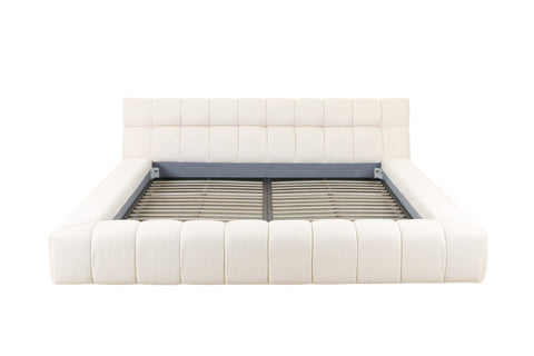 Divani Casa Tyree Modern Tufted Off White Fabric Bed Queen Model VGOD-DY-22116-BED-Q