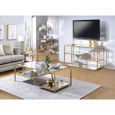 Astrid Gold & Mirror Coffee Table Model 81090 By ACME Furniture