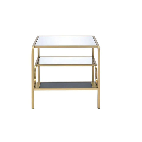 Astrid Gold & Mirror End Table Model 81092 By ACME Furniture