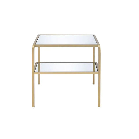 Astrid Gold & Mirror End Table Model 81092 By ACME Furniture
