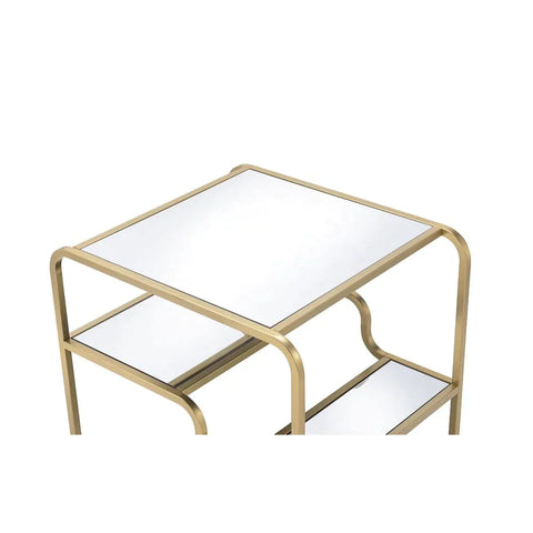 Astrid Gold & Mirror End Table Model 81092 By ACME Furniture