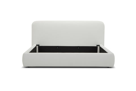 Modrest Liam Modern Ivory Fabric Upholstered Bed Model VGKK-KF.B2007-IVY