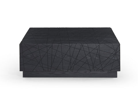 Modrest Kenda Modern Black Oak Square Coffee Table With Storage Model VGVCCT2355