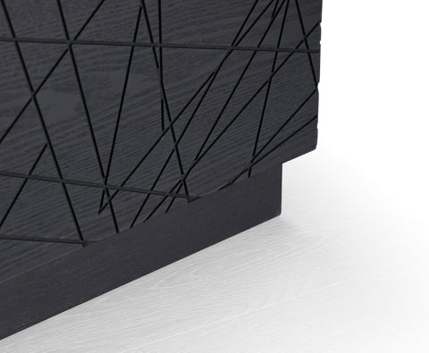 Modrest Kenda Modern Black Oak Square Coffee Table With Storage Model VGVCCT2355