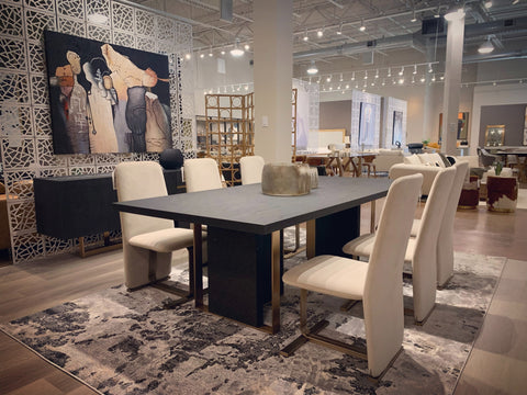 Modrest Tasha Modern Black Ash & Brushed Gold Buffet Model VGVCG2308-BUF