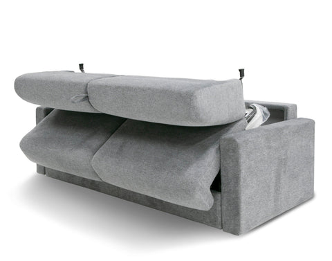 Lamod Italia Revers Italian Modern Grey Fabric Full Sofa Bed