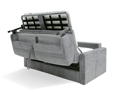 Lamod Italia Revers Italian Modern Grey Fabric Full Sofa Bed