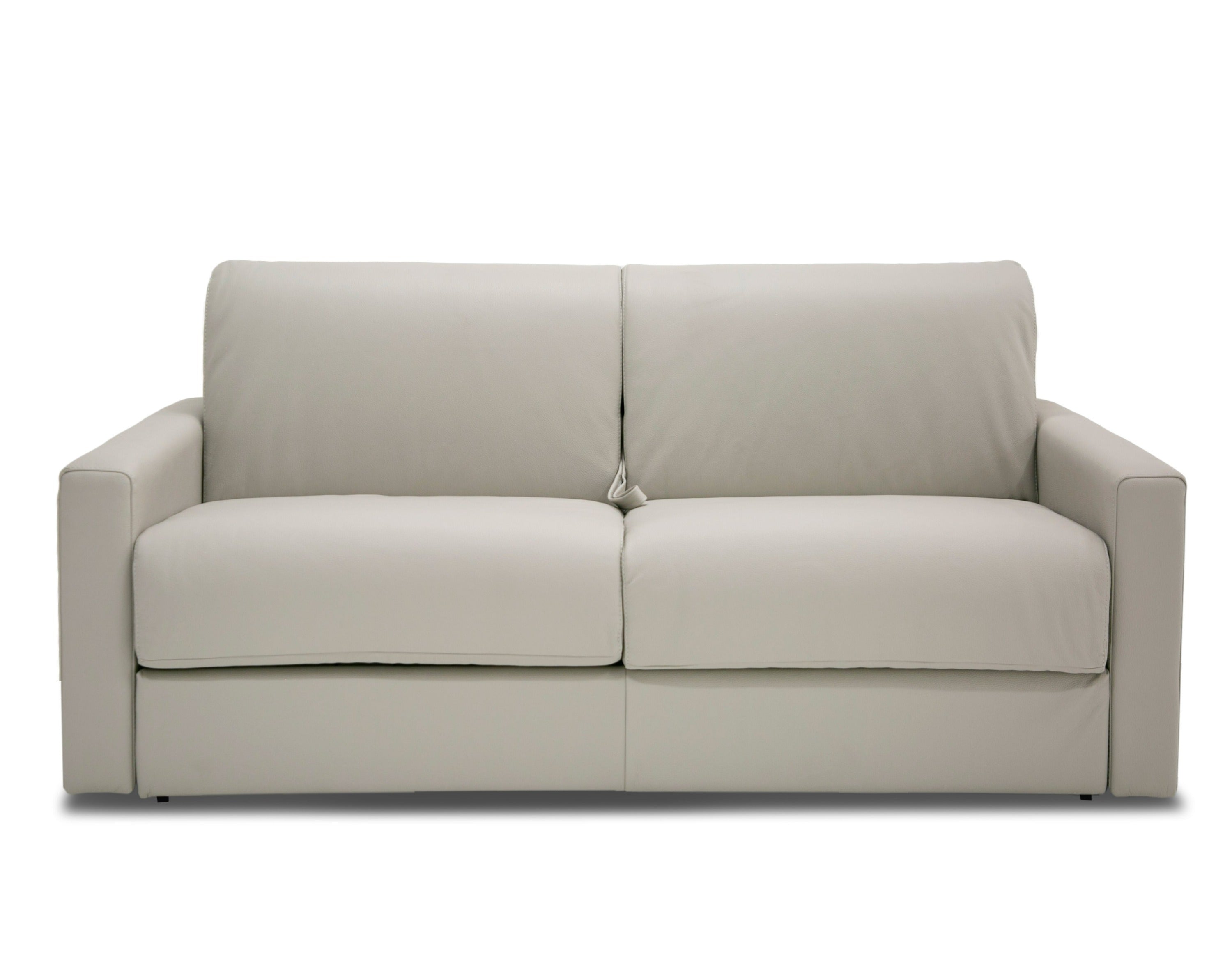 Lamod Italia Revers Italian Modern Light Grey Leather Full Sofa Bed Model VGDTREVERS-140-CENERE