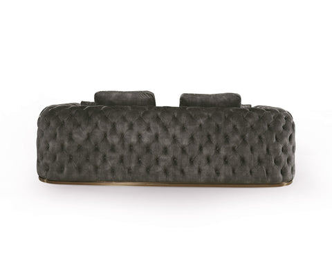 Divani Casa Dosie Transitional Grey Velvet Sofa Set Model VGBN-S-9368-SET-GRY