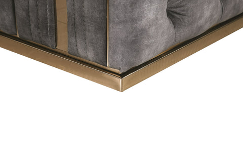 Divani Casa Dosie Transitional Grey Velvet Sofa Set Model VGBN-S-9368-SET-GRY