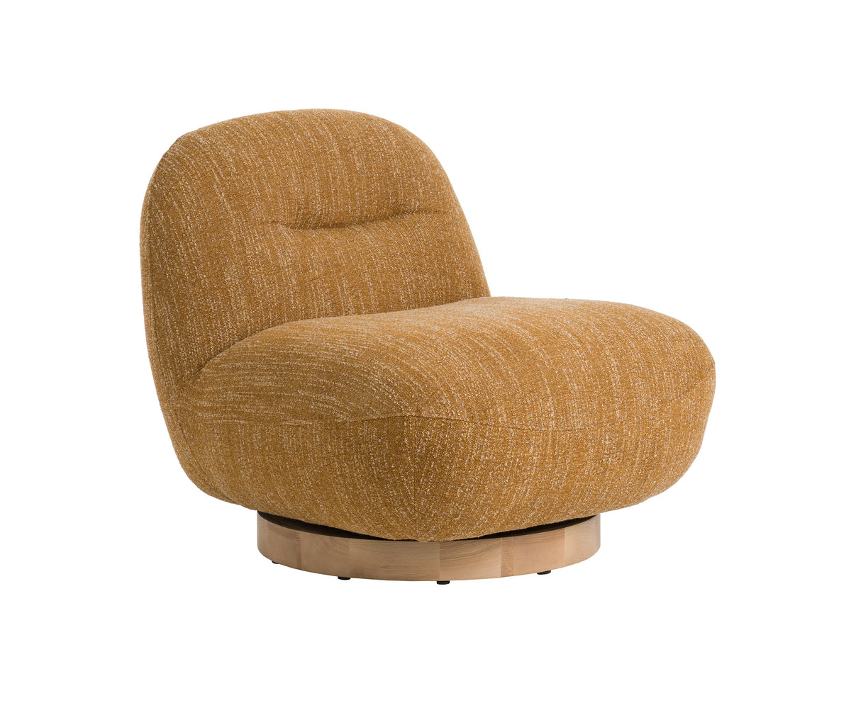 Modrest Renee Modern Mustard Fabric Swivel Accent Chair Model VGKK-KF.A1157-MUST