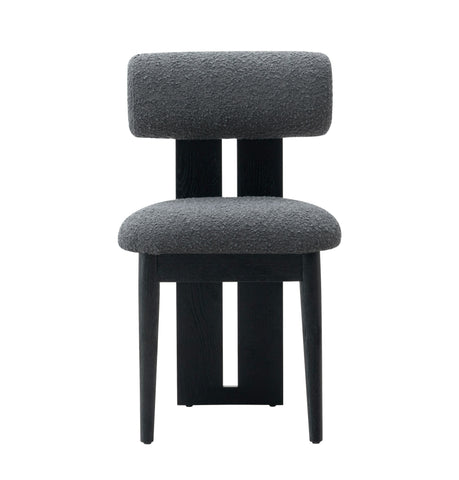 Modrest Skerrit Modern Grey Fabric & Black Oak Dining Chair (Set Of 2) Model VGMF-D1130-GRY
