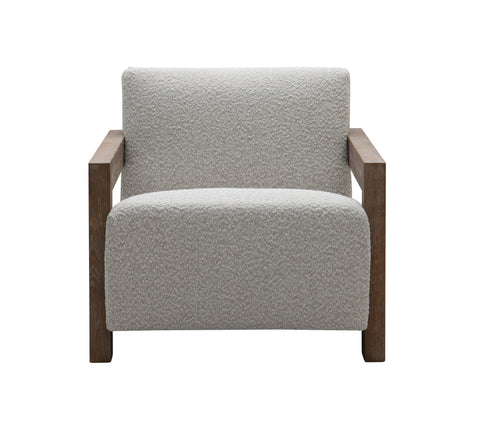 Modrest Rosen Modern Beige Fabric & Grey Oak Accent Chair Model VGMF-L3128-BGE