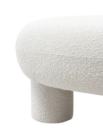 Modrest Gaynes Modern Off White Fabric Bench Model VGMF-A609-OFFWHT
