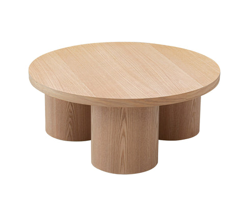 Modrest Babson Modern Natural Oak Round Coffee Table Model VGMF-V7152-NAT