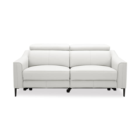 Divani Casa Eden Modern White Leather Loveseat With 2 Recliners Model VGKV-KM.5012-LOVE-WHT