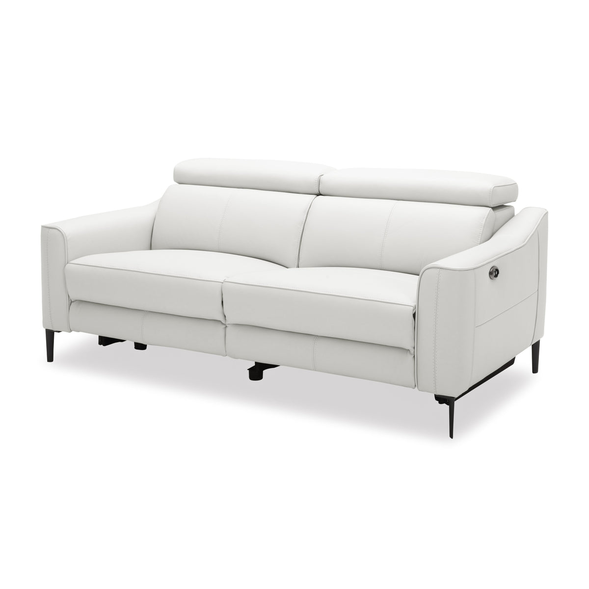 Divani Casa Eden Modern White Leather Loveseat With 2 Recliners Model VGKV-KM.5012-LOVE-WHT