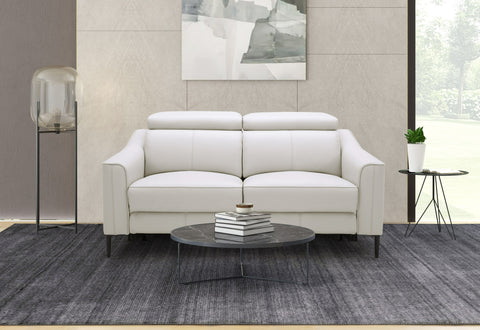 Divani Casa Eden Modern White Leather Loveseat With 2 Recliners Model VGKV-KM.5012-LOVE-WHT