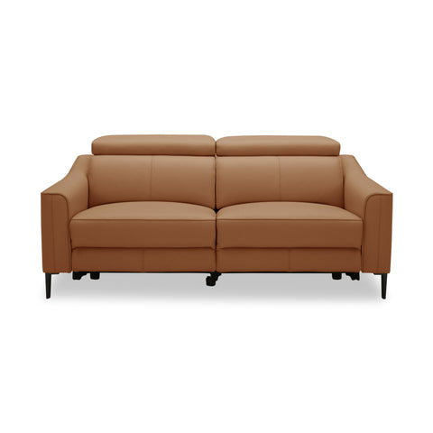Divani Casa Eden Modern Camel Leather Sofa With 2 Recliners Model VGKV-KM.5012-SOFA-CML